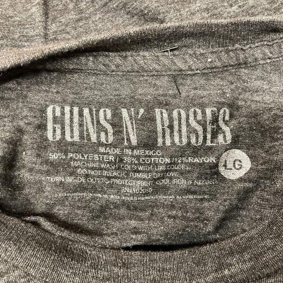Guns N Roses Mens Short Sleeve Gray Tee Shirt Size L - Picture 4 of 7